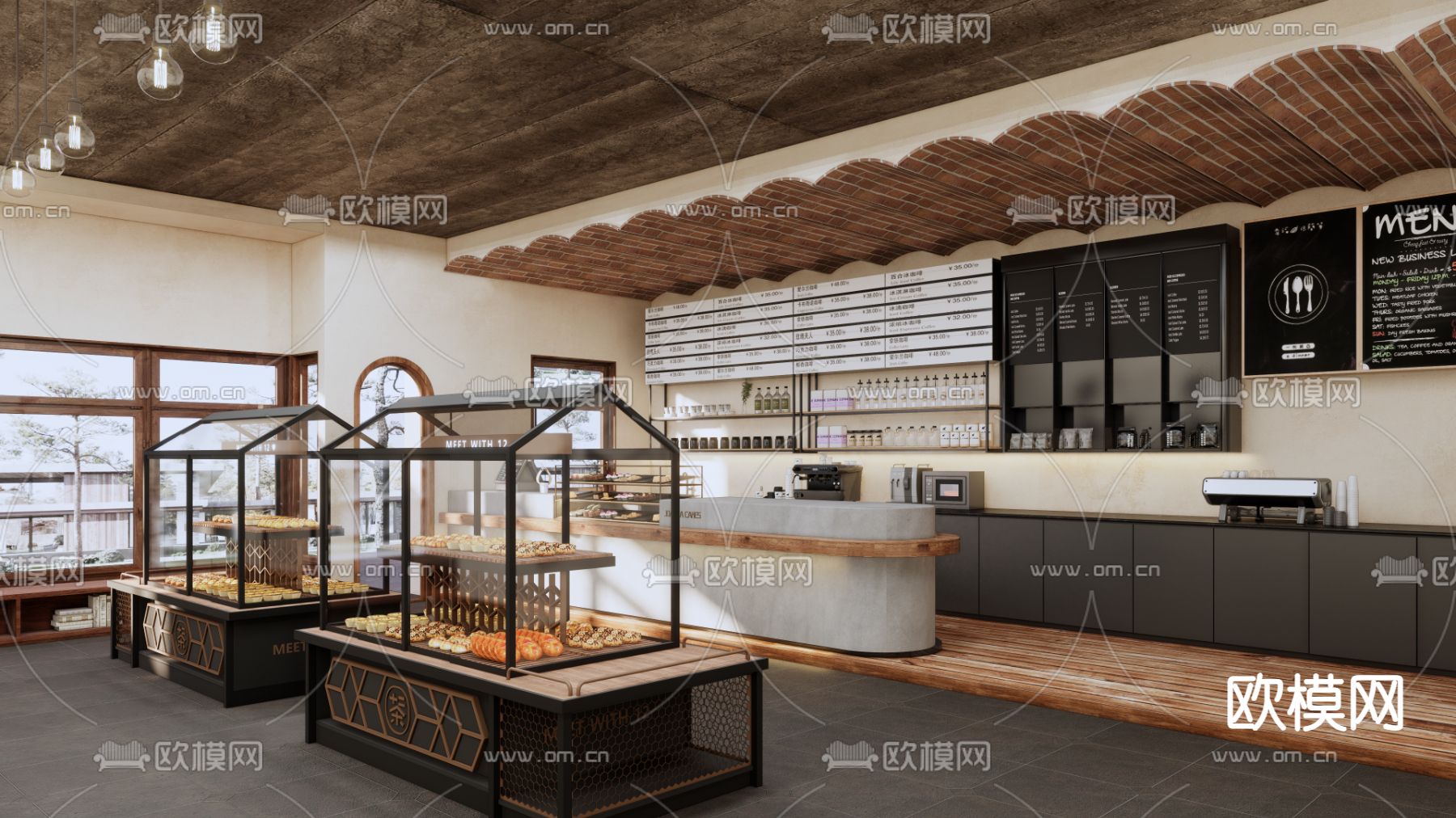 诧寂面包店su模型下载（渲染图2）