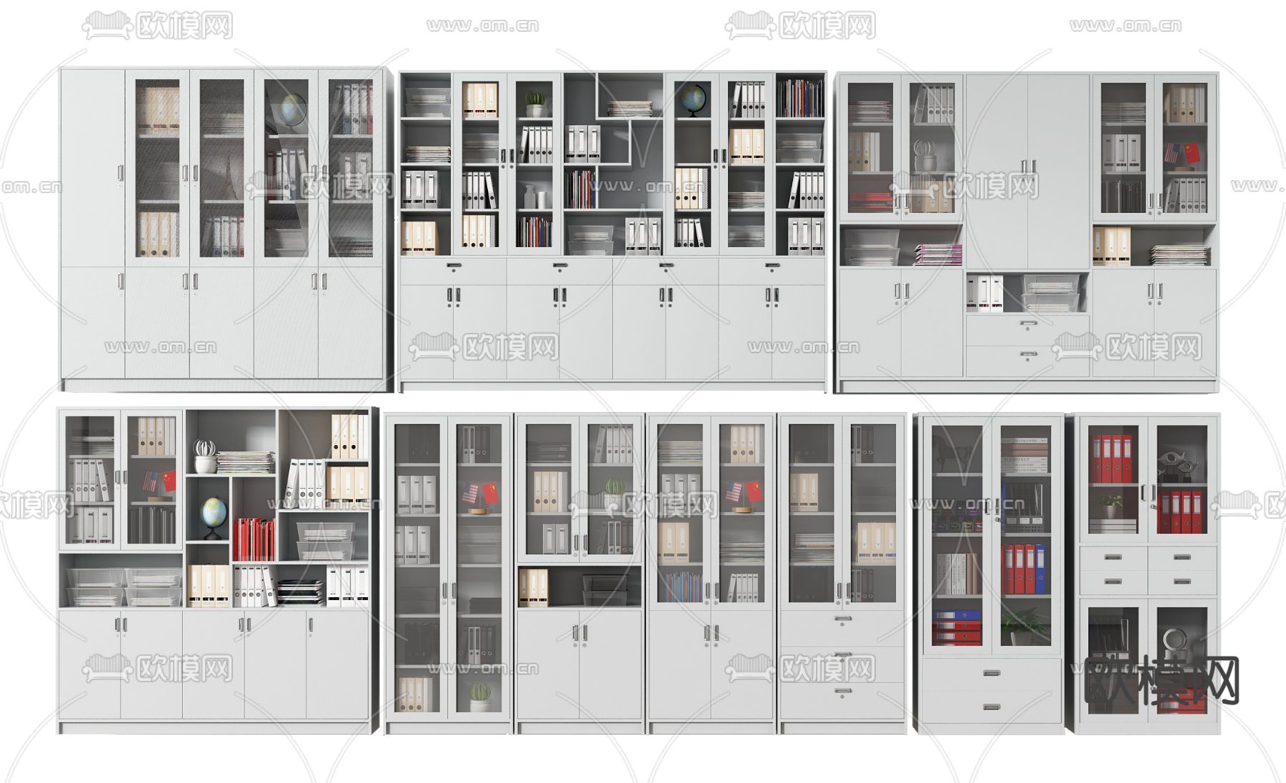 文件柜 档案柜 资料柜3d模型下载