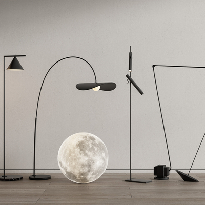 现代落地灯su模型