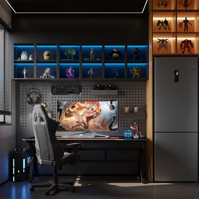  现代电竞房su模型 