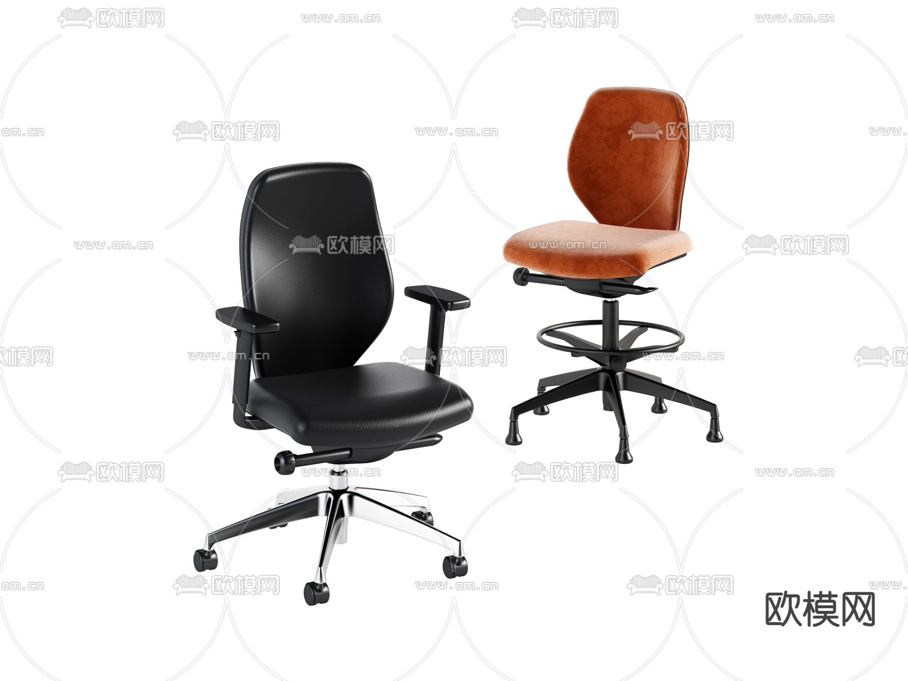 办公椅 培训椅 会议椅3d模型下载