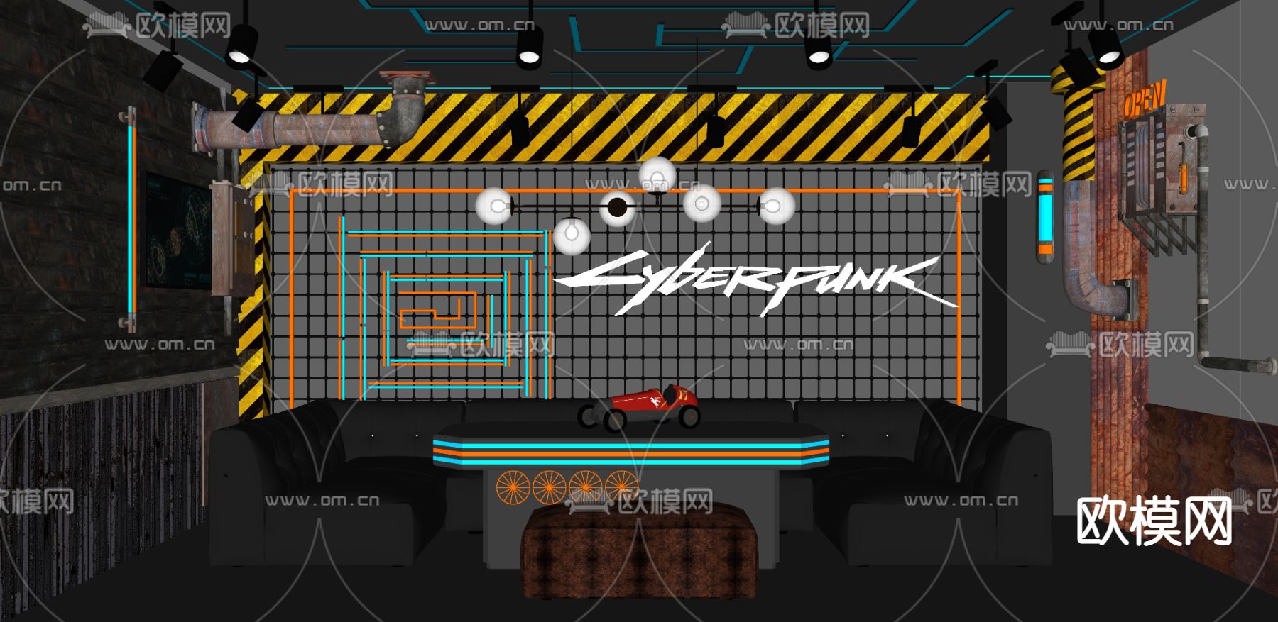 现代剧本杀 推理社su模型下载（渲染图2）