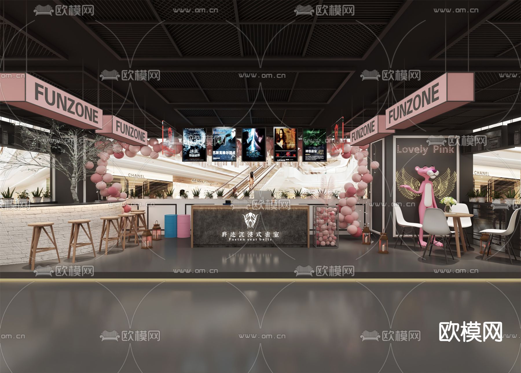 密室逃脱大厅3d模型下载（渲染图2）