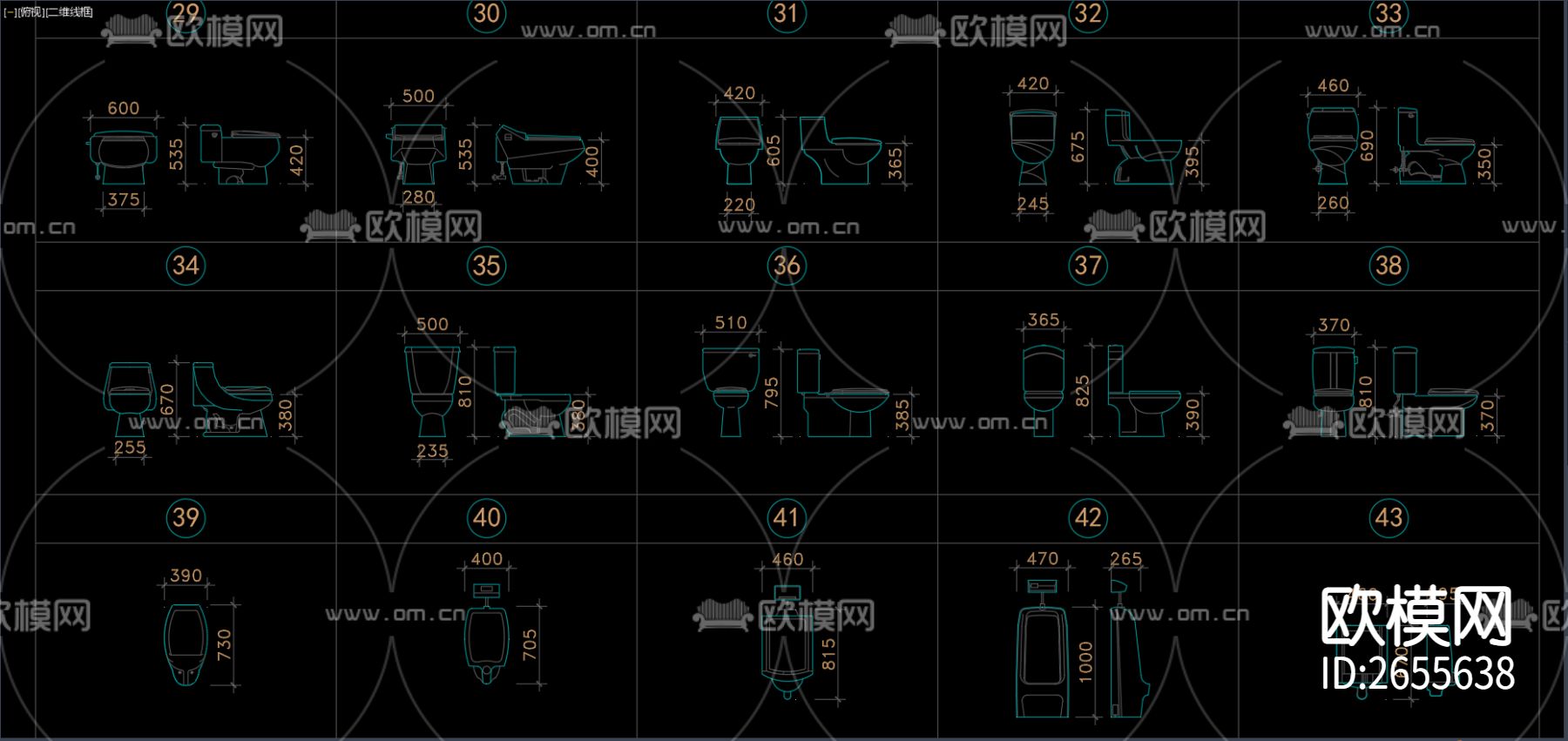 家具填充图库cad施工图下载（渲染图10）