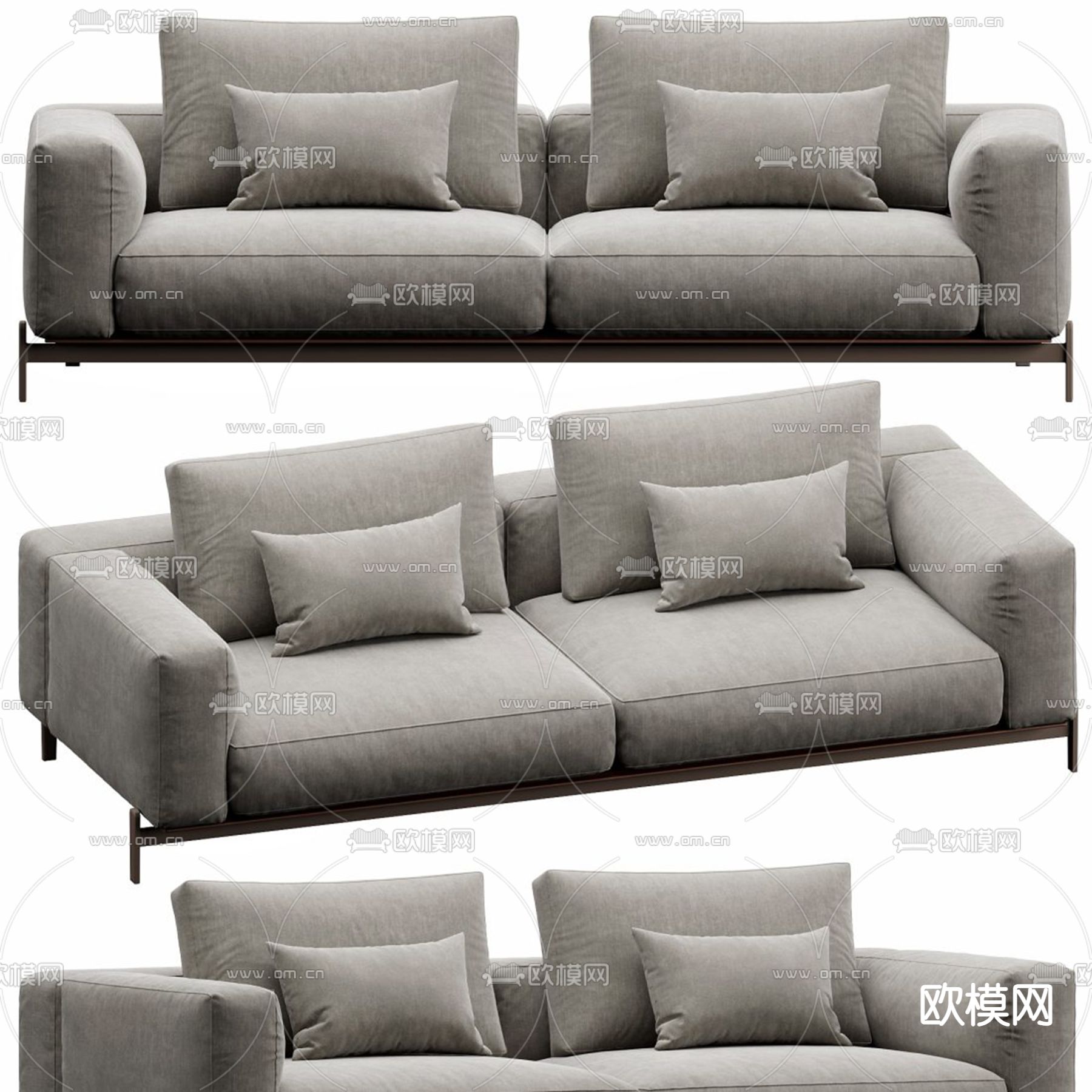 Poliform 双人沙发3d模型下载（渲染图2）