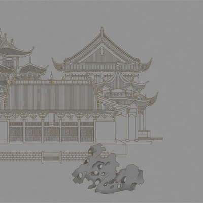  新中式阁楼壁纸 