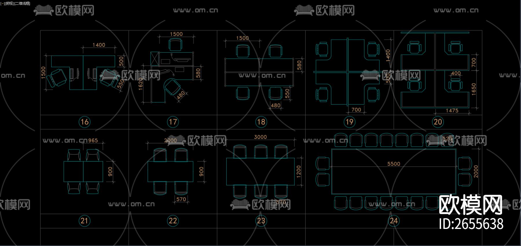 家具填充图库cad施工图下载（渲染图8）