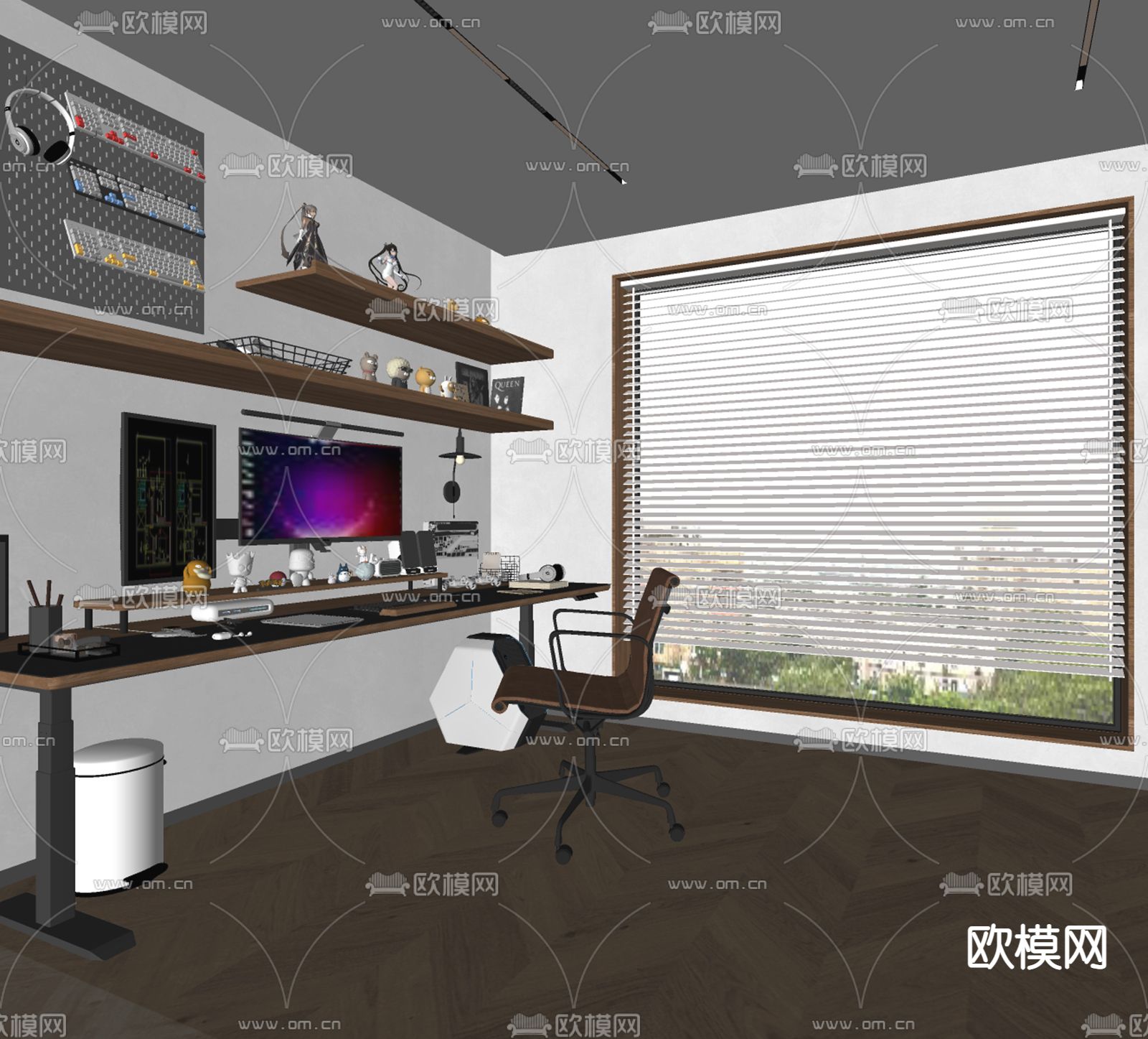 现代电竞房su模型