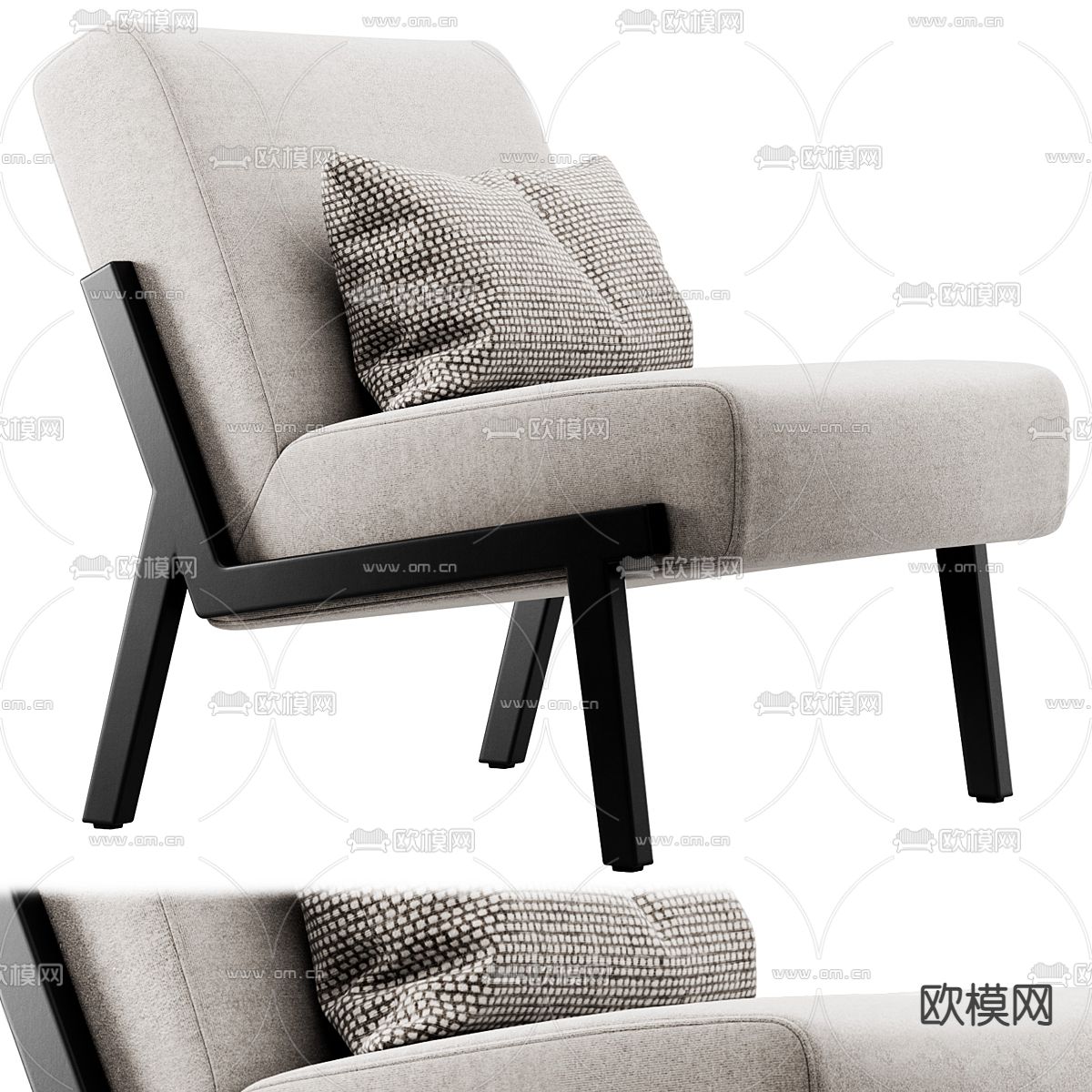 Pertica 休闲椅3d模型下载（渲染图1）