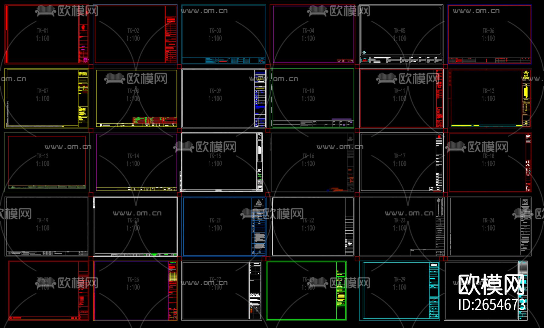 图框制图规范CAD图库下载（渲染图1）