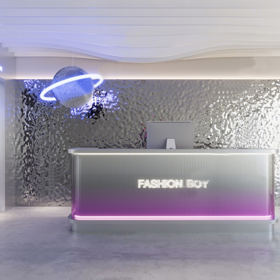  现代男装店前台su模型 