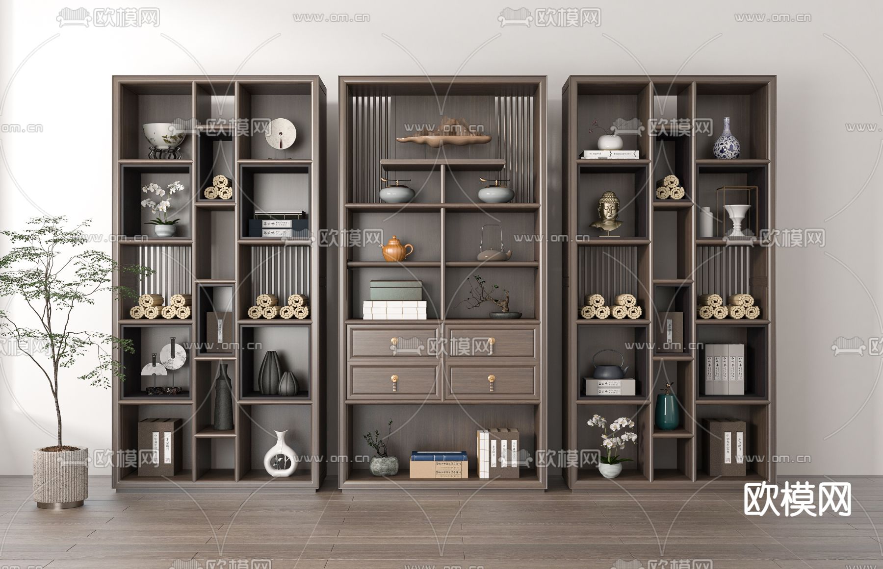 博古架3d模型下载