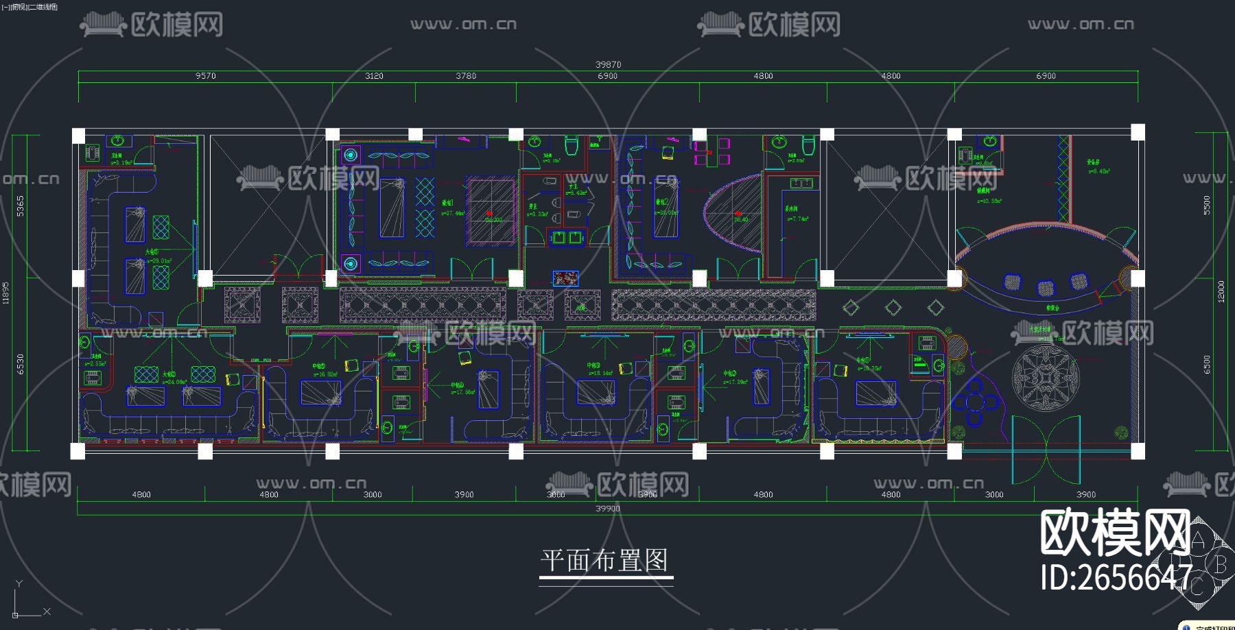 KTV 酒吧 夜店cad施工图下载（渲染图5）