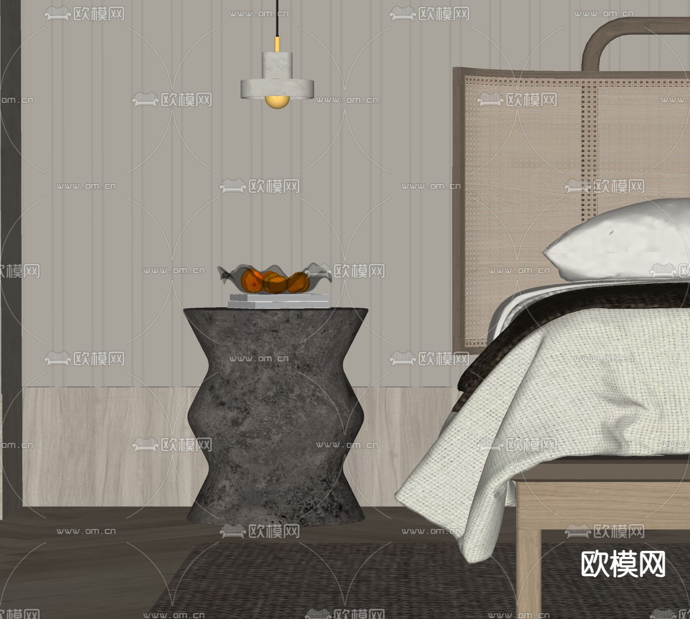 边几 角几su模型下载（渲染图2）