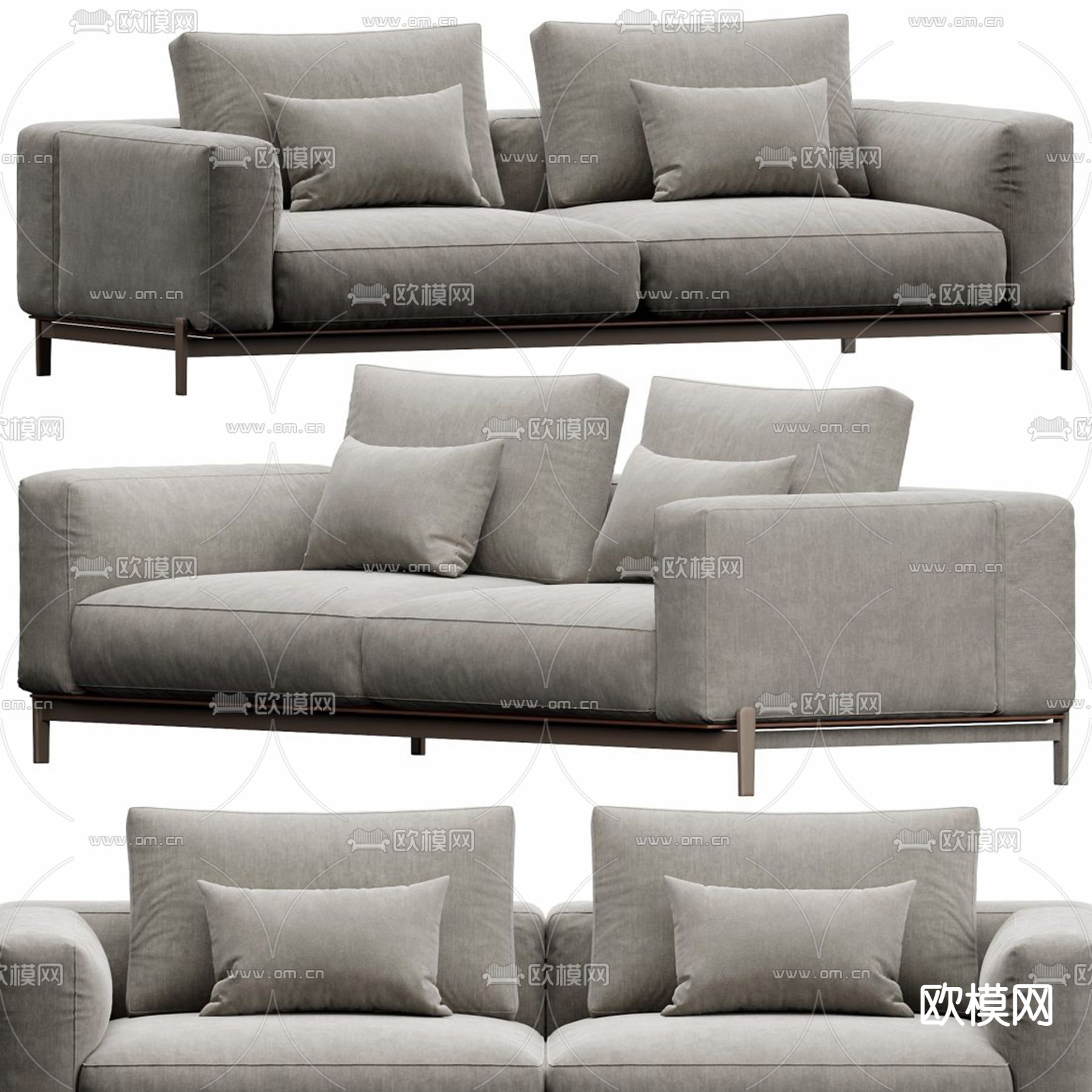 Poliform 双人沙发3d模型下载（渲染图3）