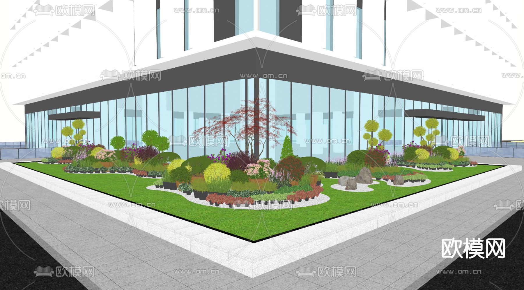矾根 绣球花su模型下载（渲染图1）