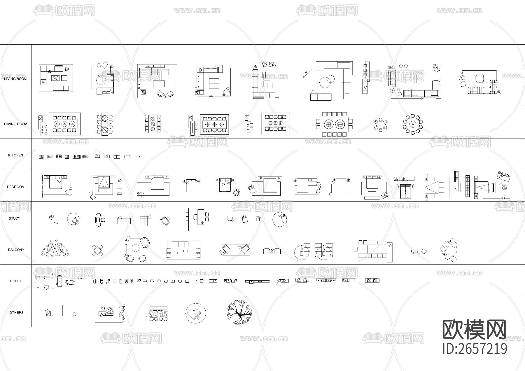 整理平立面最全cad图库下载（渲染图5）