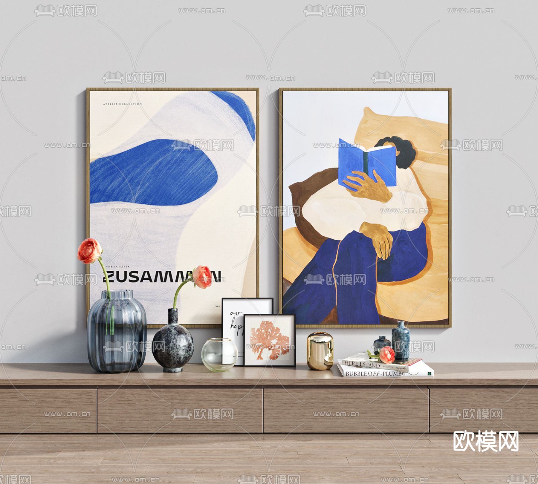 手绘画 装饰画 挂画3d模型下载