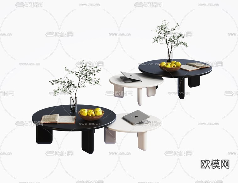 茶几 子母茶几3d模型下载