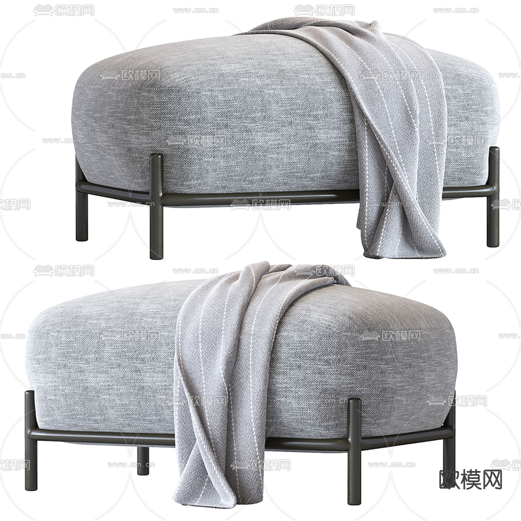 凳子 沙发凳 软体凳3d模型下载