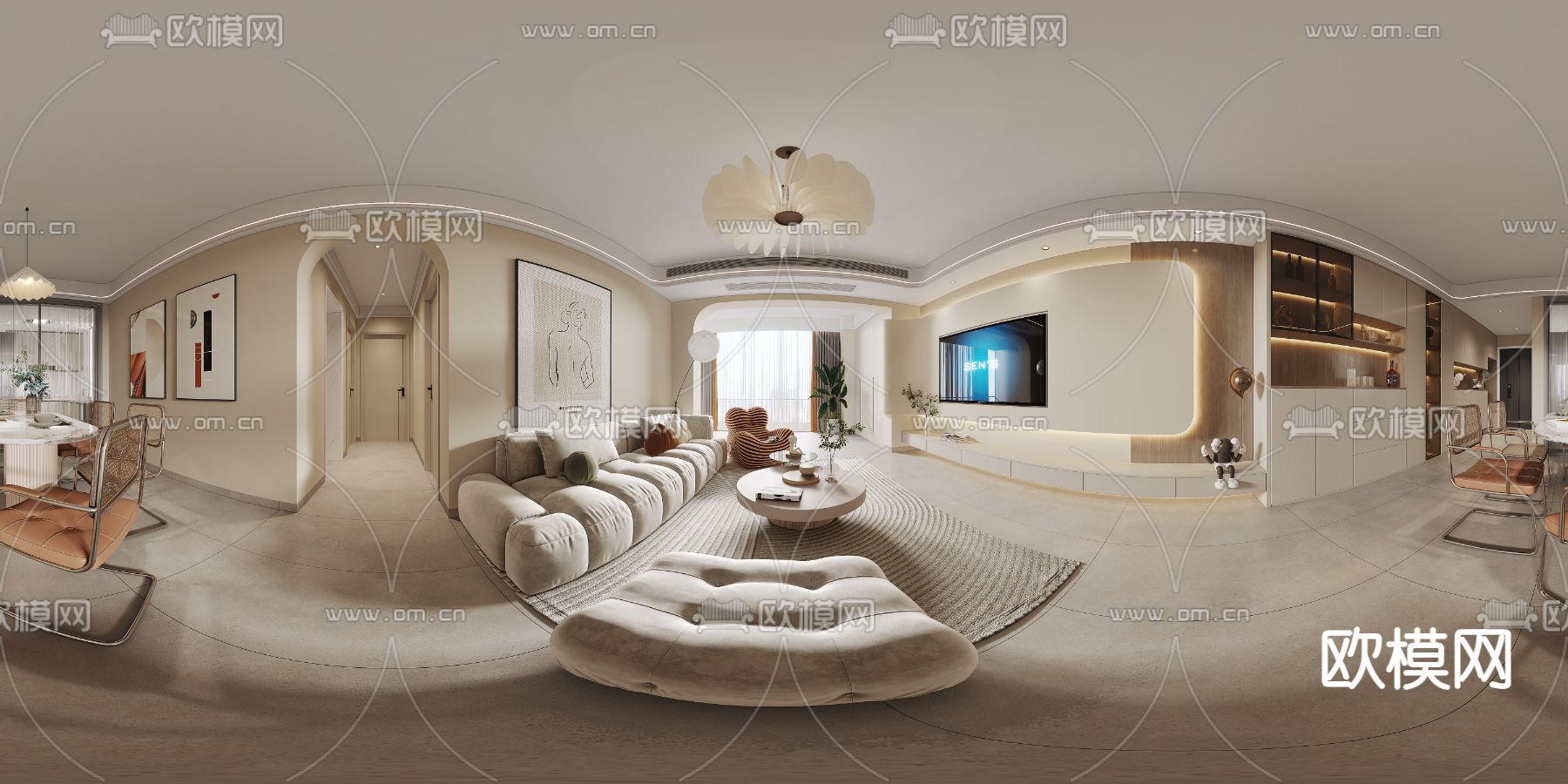 奶油客餐厅vr全景3d模型