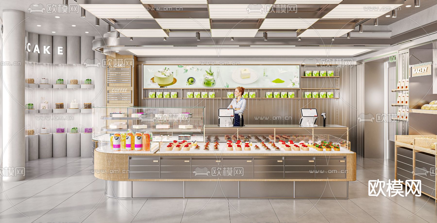 甜品店 面包店 蛋糕店3d模型下载