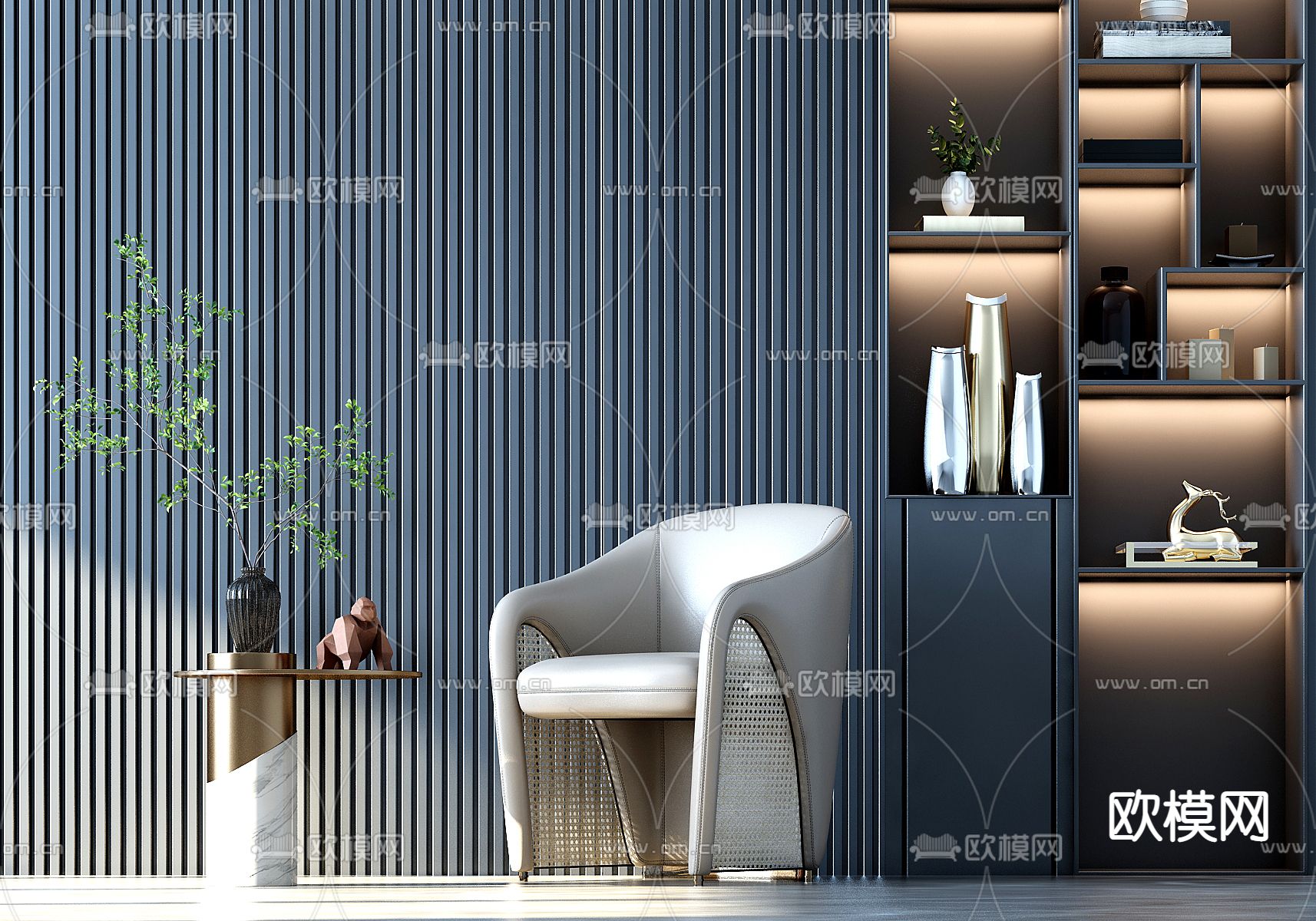 单人沙发3d模型下载