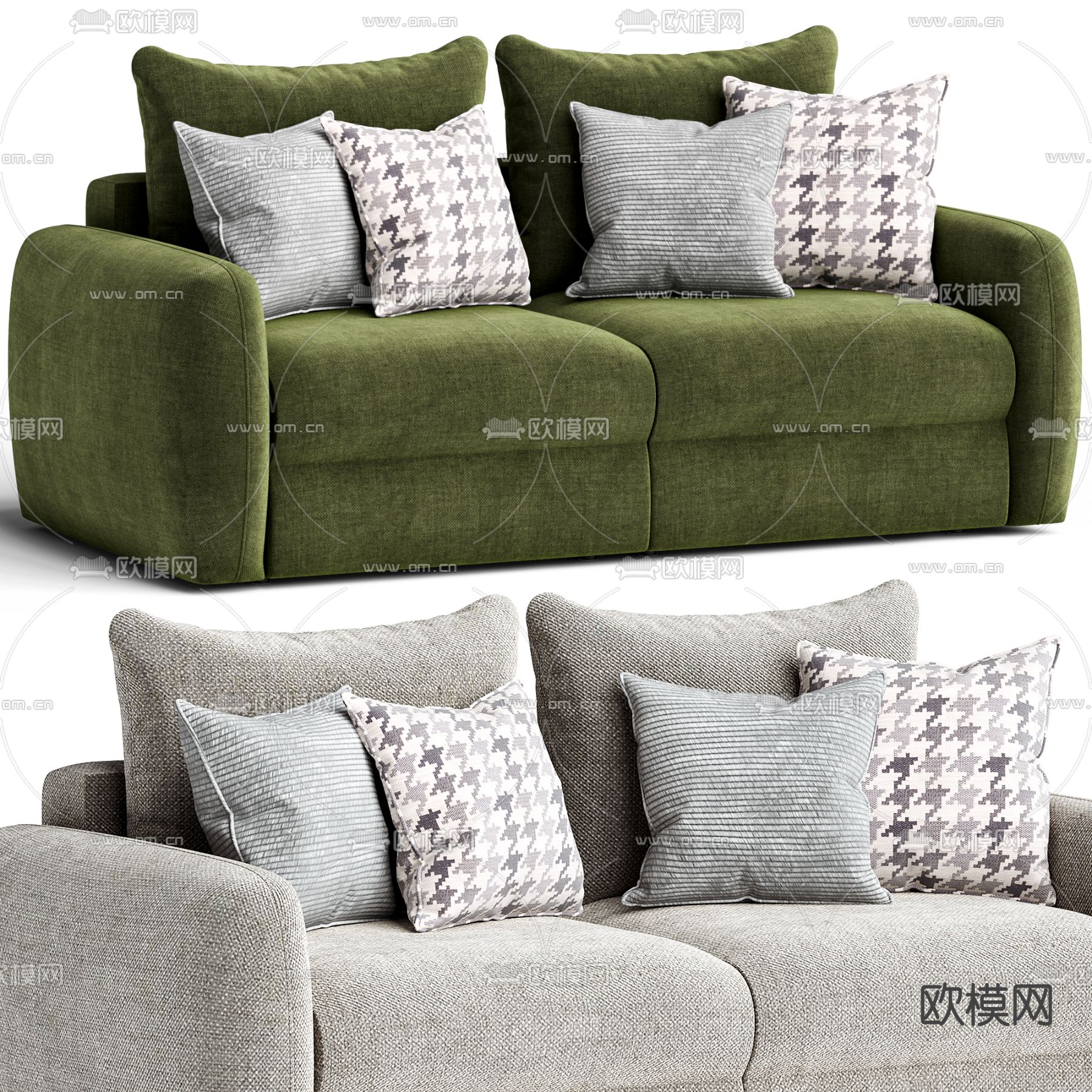 双人沙发3d模型下载（渲染图1）