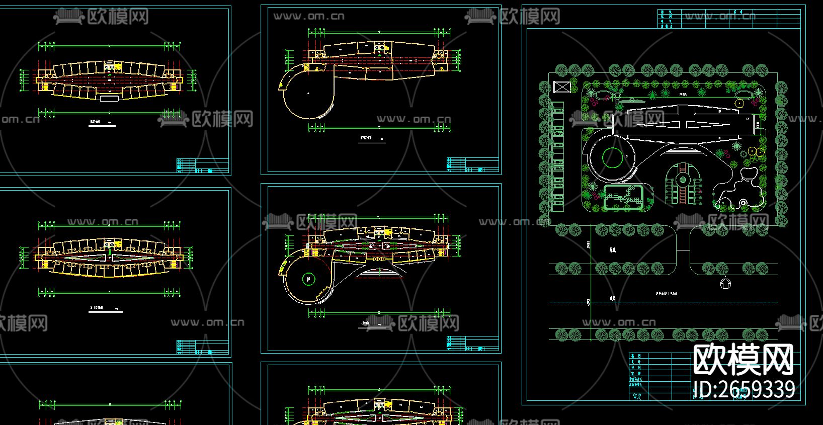 娱乐阳光厅综合楼CAD施工图下载