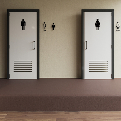  公共卫生间su模型 