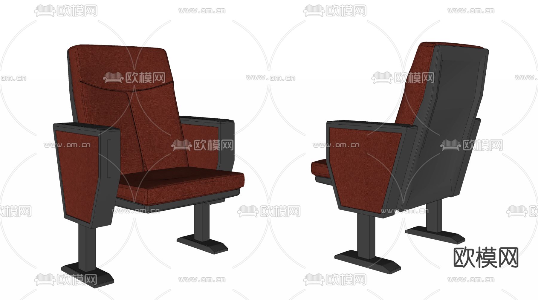 公用椅 沙发椅su模型下载（渲染图2）