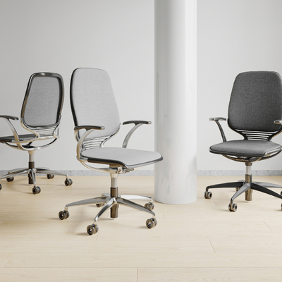  办公椅 转椅su模型 