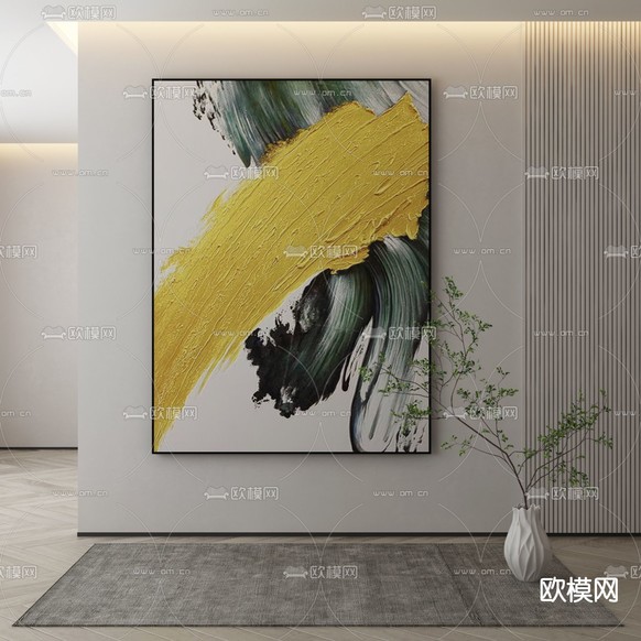 抽象画 装饰画3d模型下载