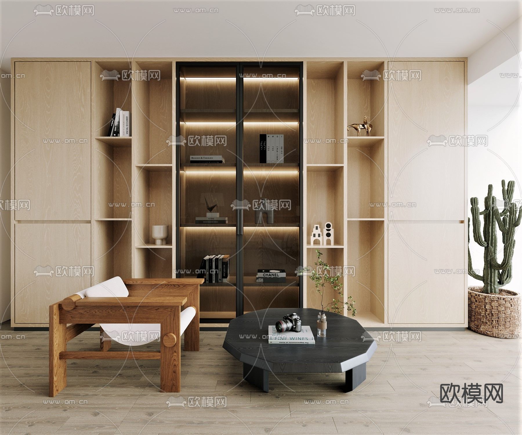 侘寂多人沙发3d模型下载