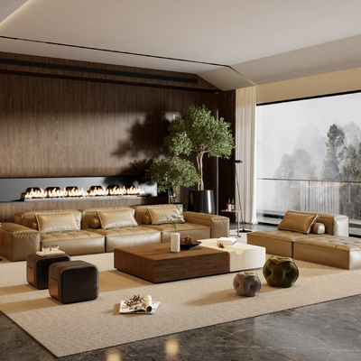  Minotti 米洛提 组合沙发su模型 