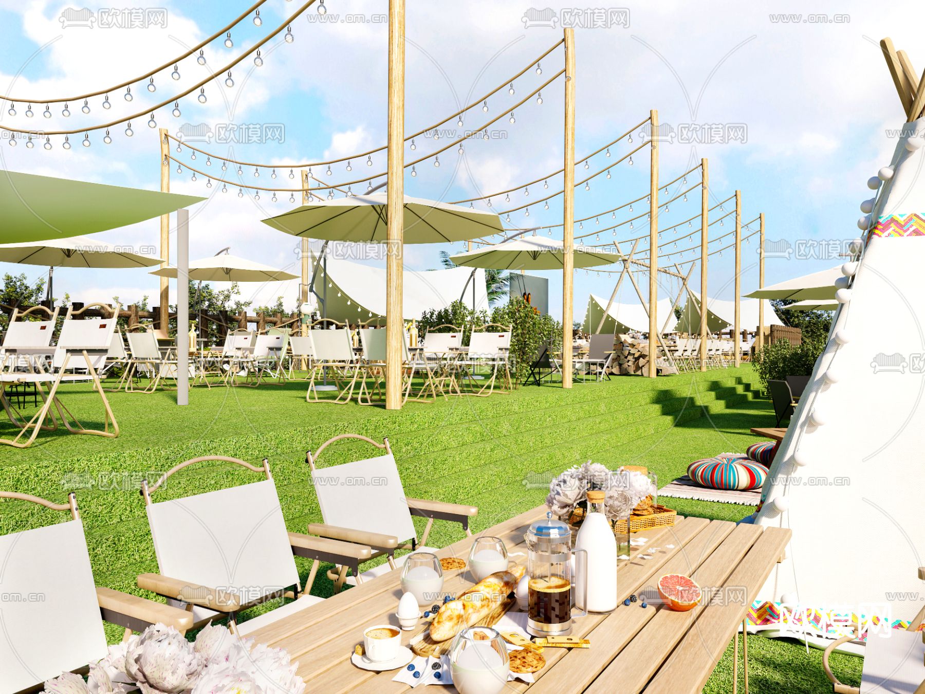 露营地3d模型下载