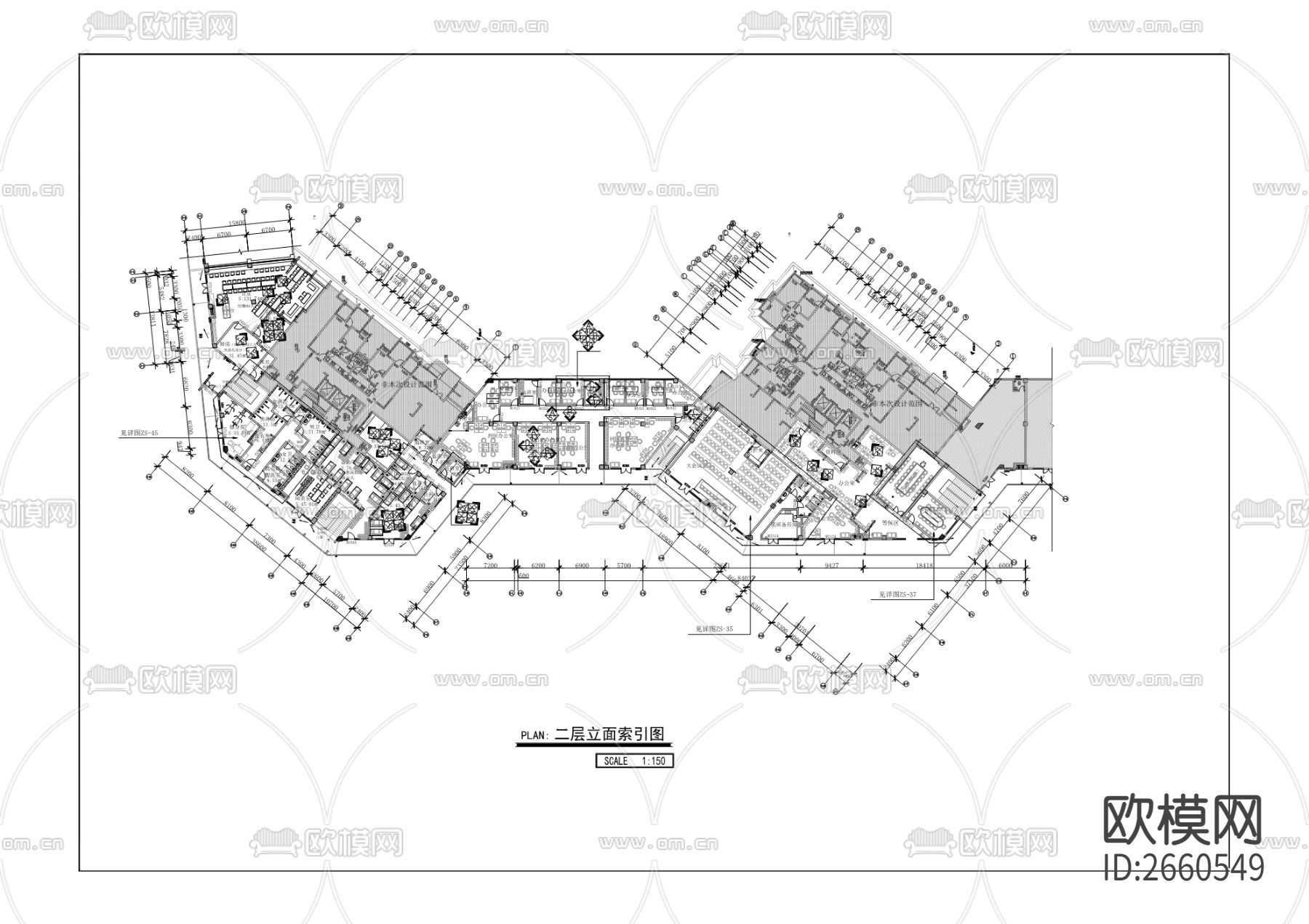 派出所CAD施工图下载（渲染图6）