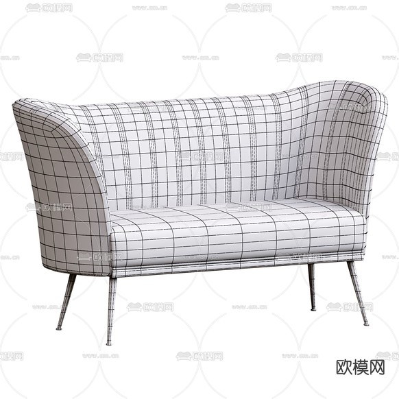 ANDES 双人沙发3d模型下载(渲染图6)
