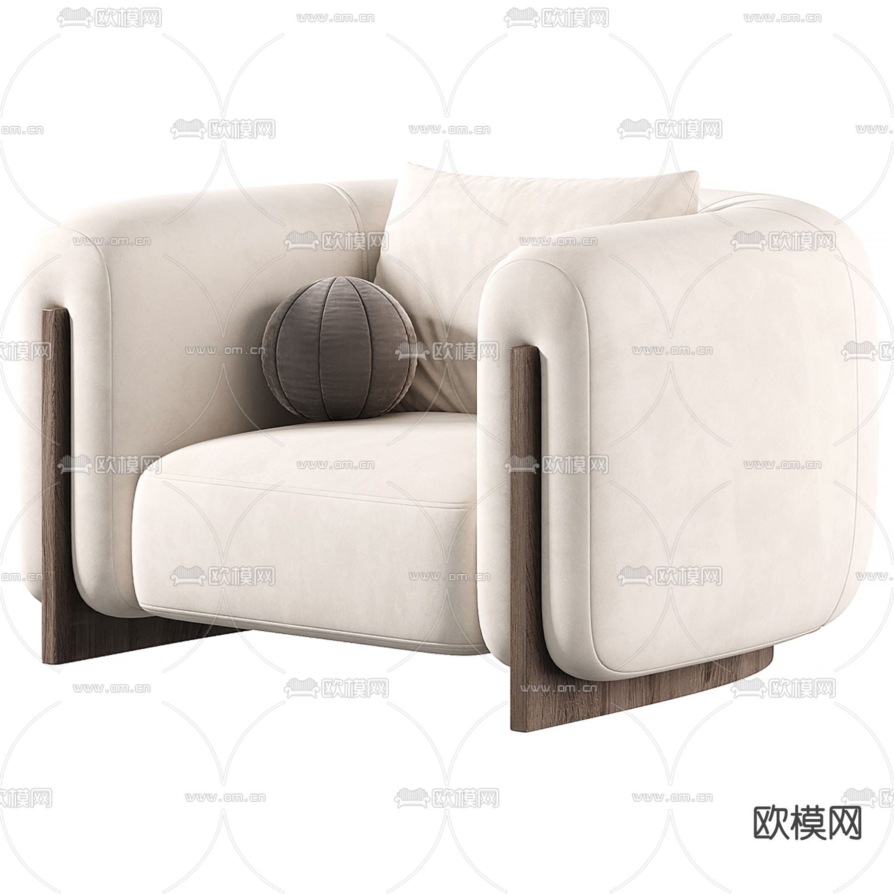 Minuit 单人沙发3d模型下载（渲染图2）