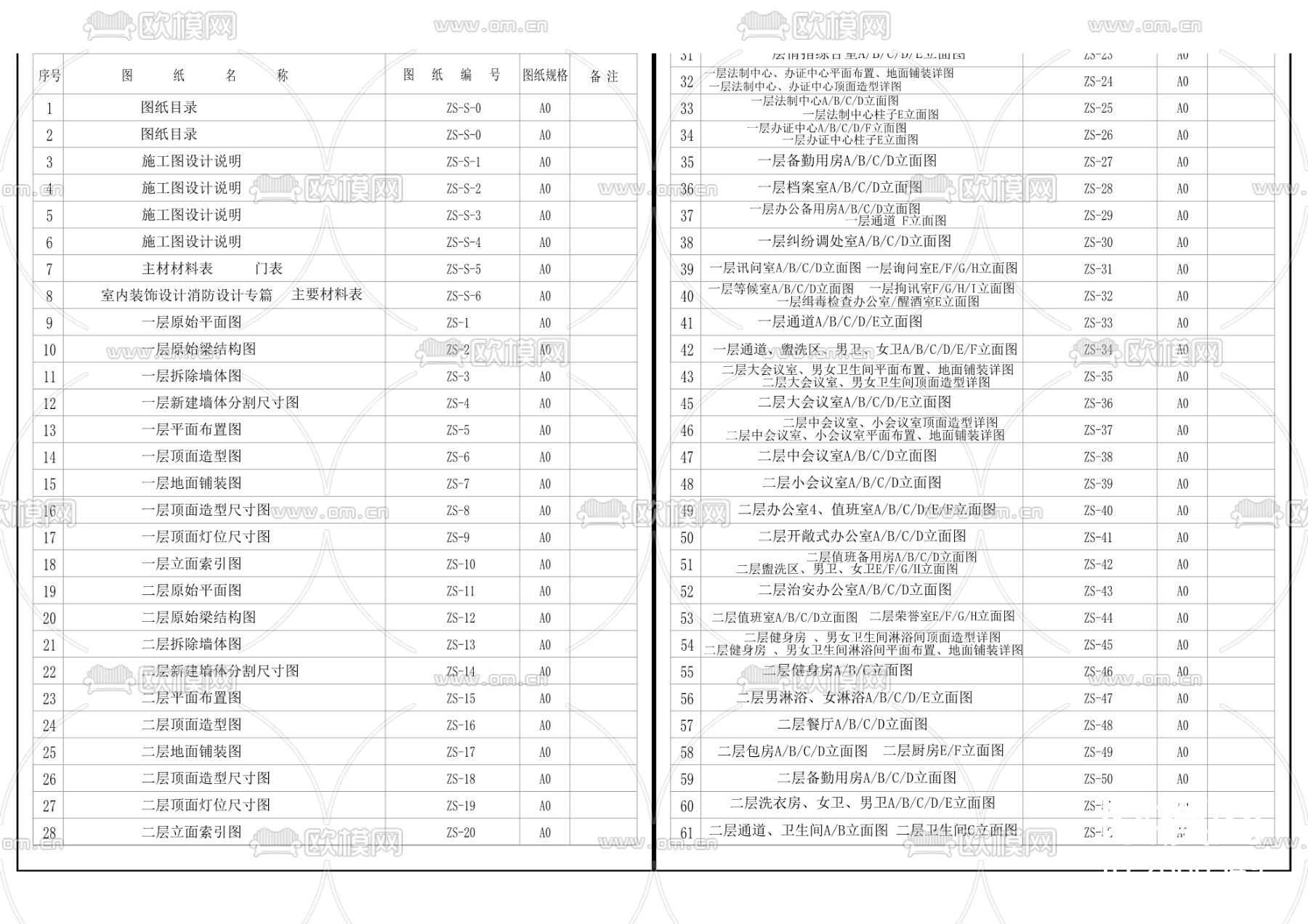 派出所CAD施工图下载（渲染图2）