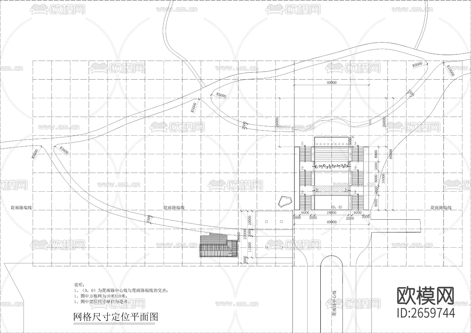 公园入口区CAD施工图下载（渲染图6）