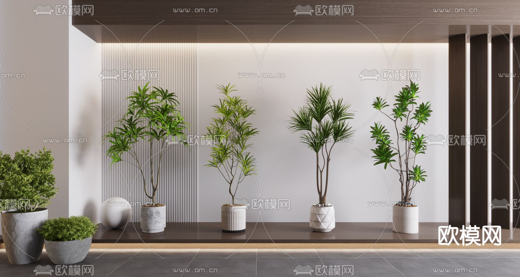 盆栽 盆景3d模型下载_ID14106940_3dmax免费模型-欧模网