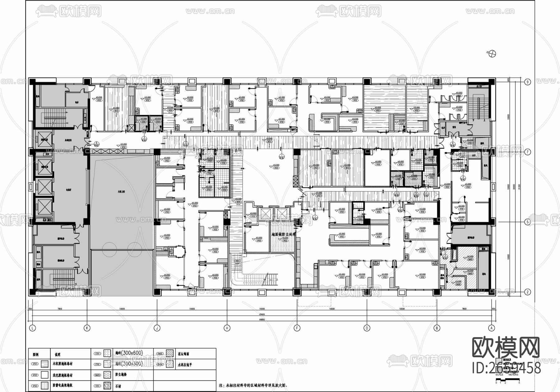 医院门诊部室内CAD施工图下载（渲染图5）