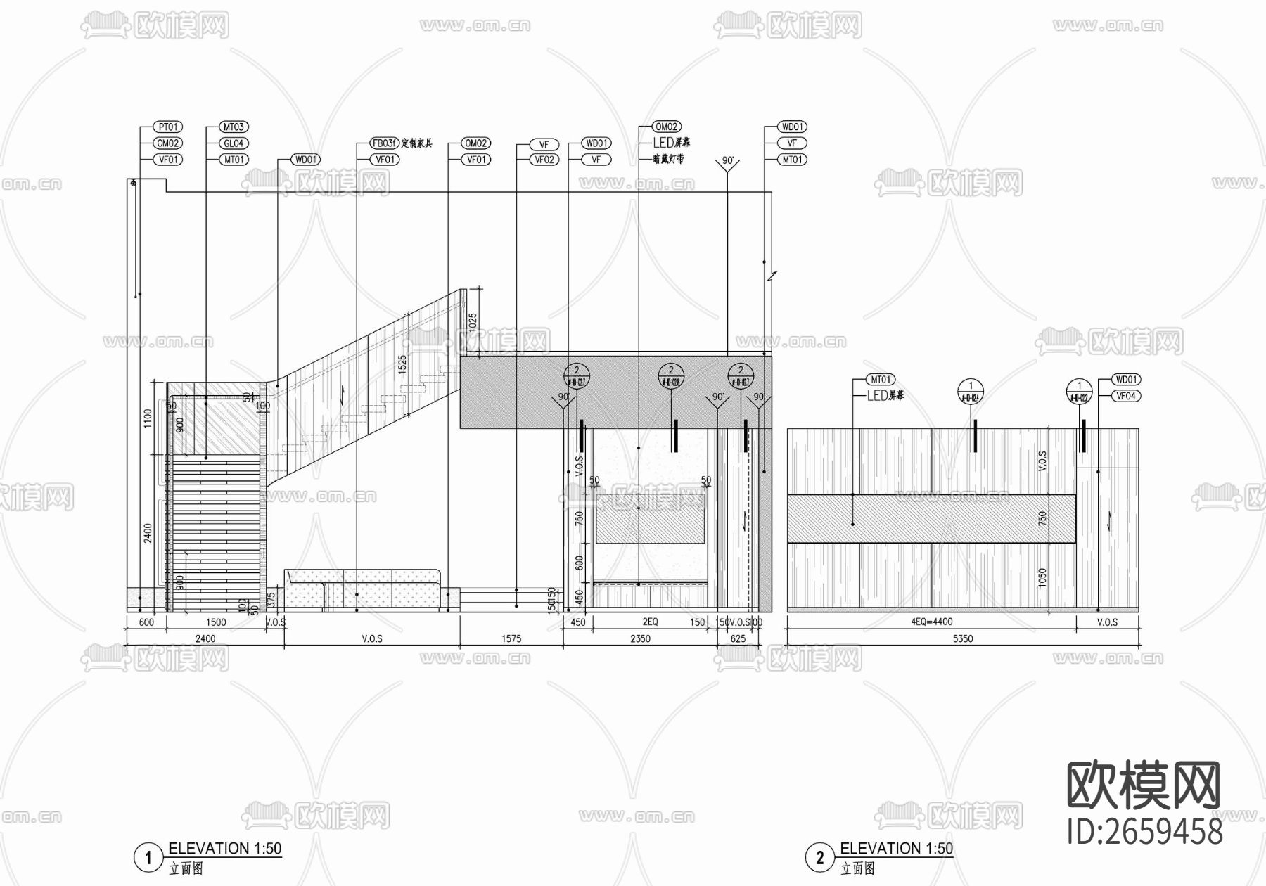 医院门诊部室内CAD施工图下载（渲染图7）