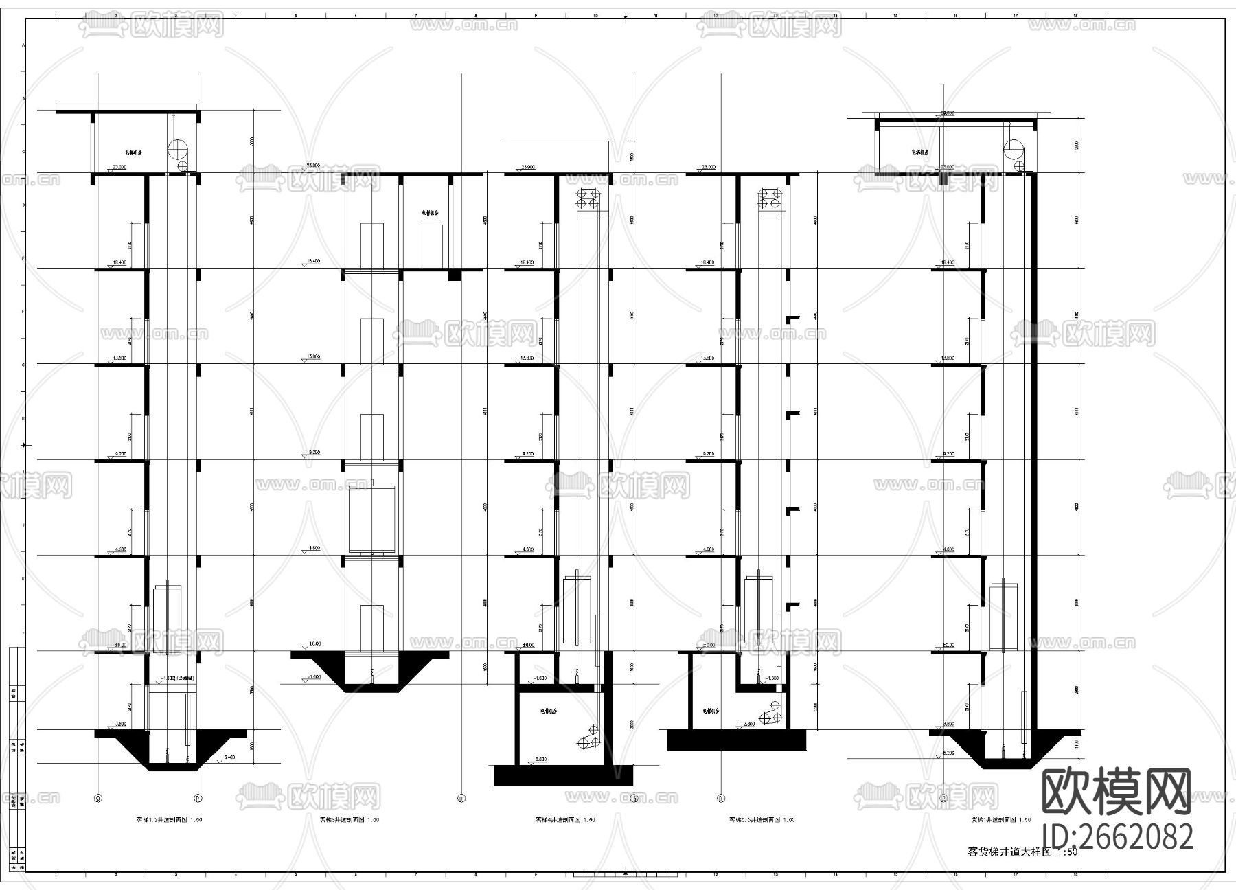 观光电梯以及货梯节点大样下载（渲染图5）