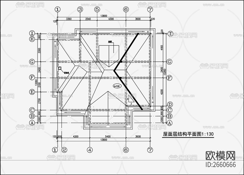 住宅混凝土结构CAD施工图下载(渲染图8)