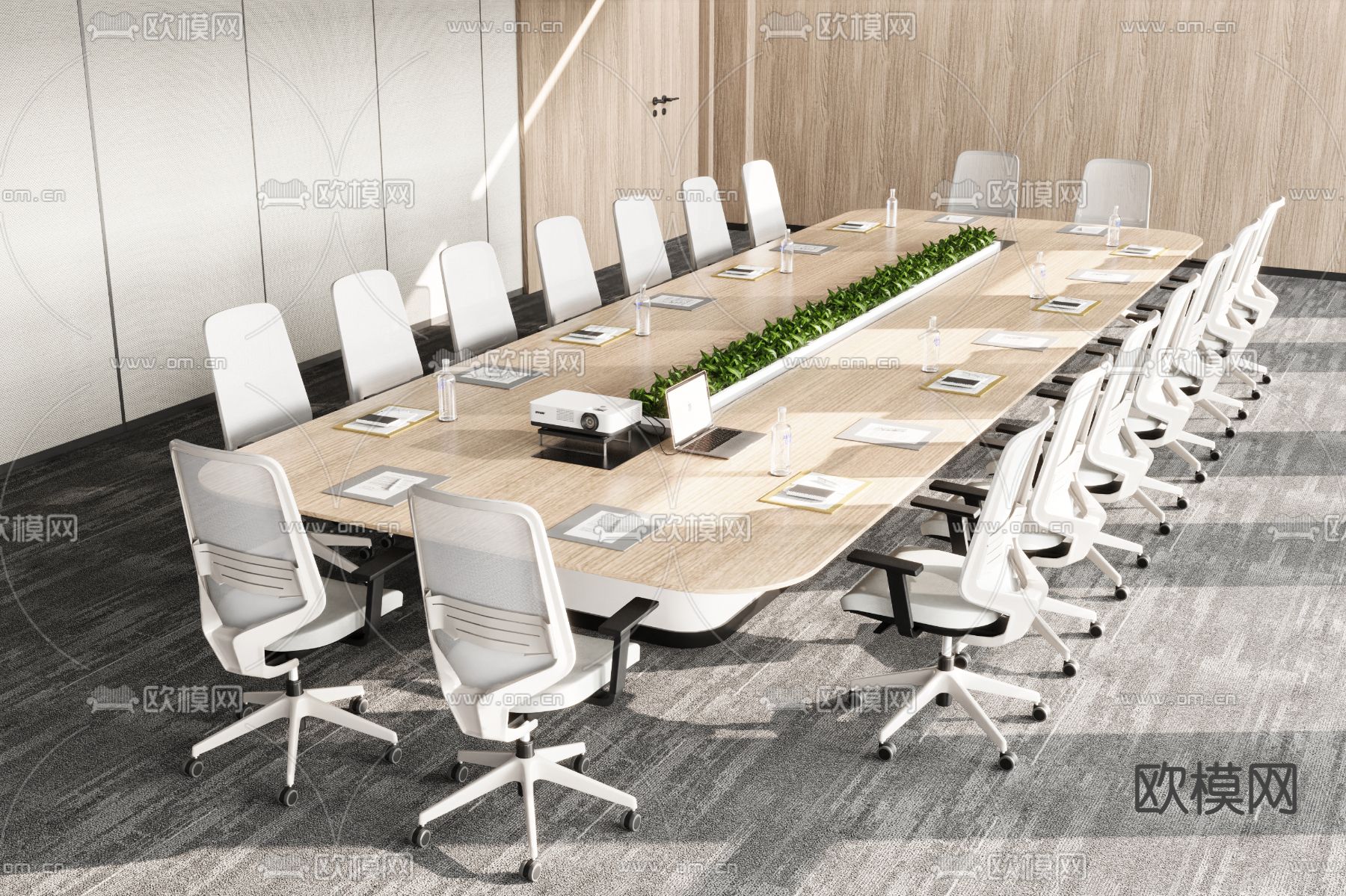 会议桌椅 会议台3d模型下载