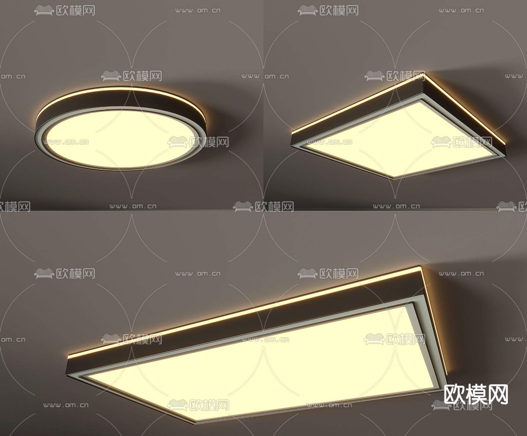 吸顶灯3d模型下载