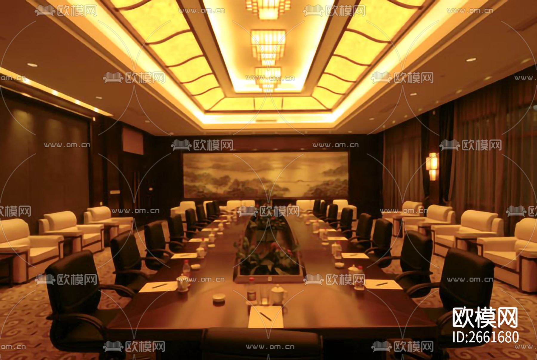 五星级园林酒店CAD施工图下载（渲染图5）