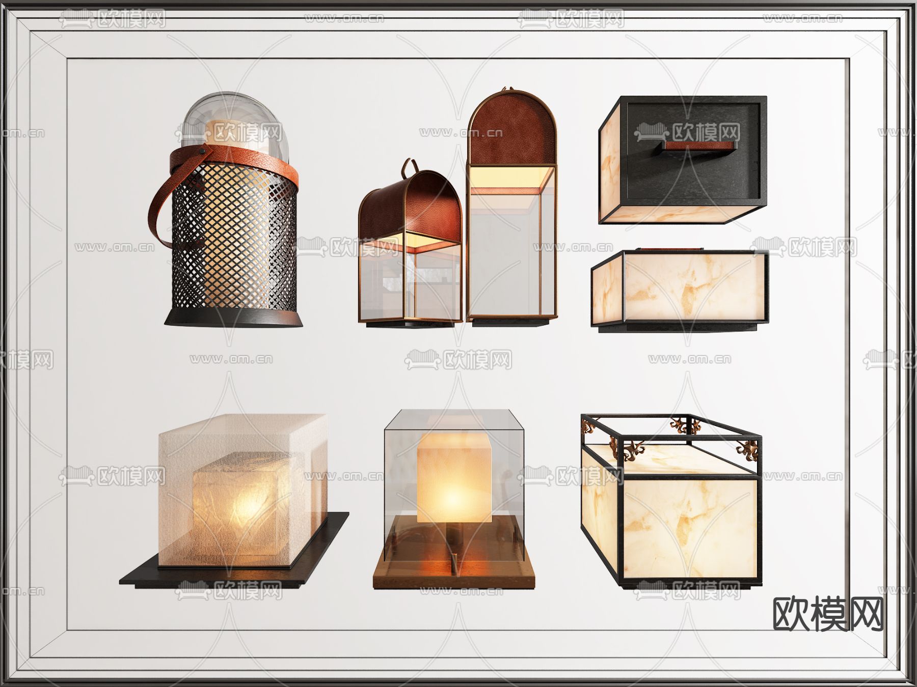 户外灯 庭院灯 草坪灯 柱灯3d模型下载